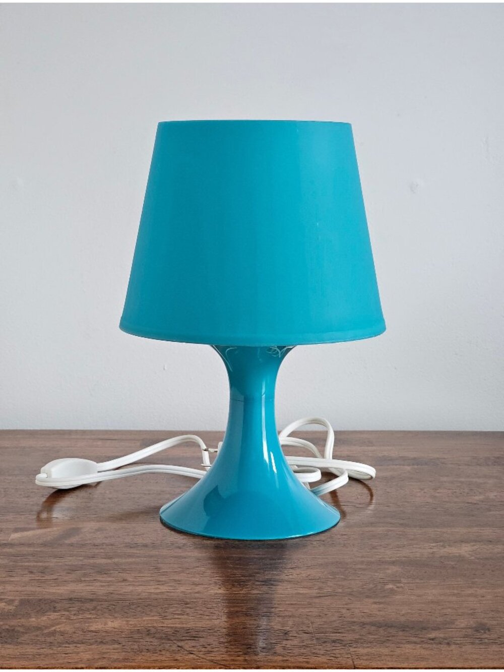 Ikea Lampan Teal Blue Plastic Desk Lamp, Discontinued Colour